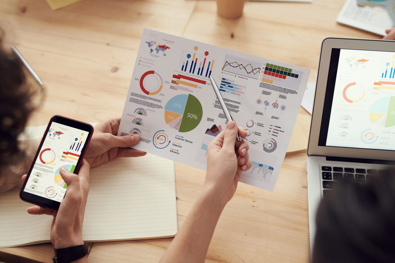 Why Sector Experience Matters More Than General SEO Credentials: marketing specialists reviewing SEO and campaign analytics charts at a desk